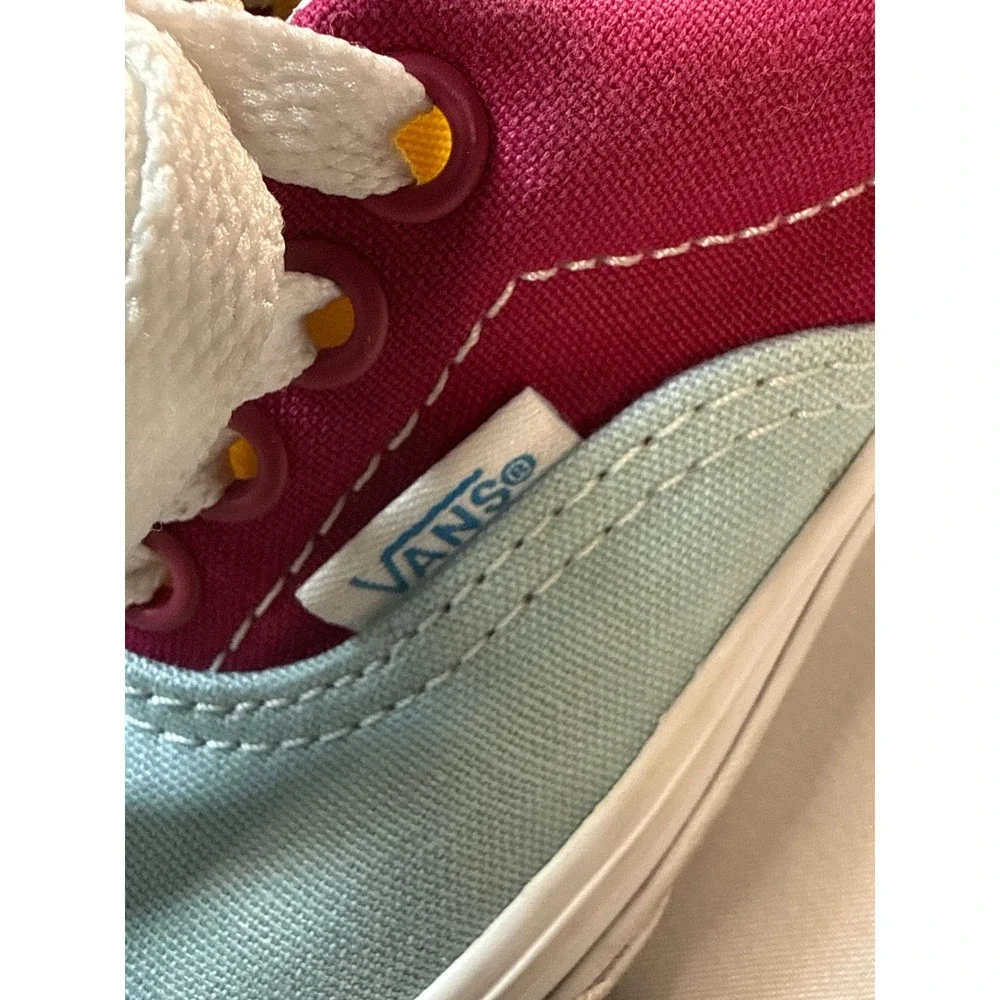 Vans Era Kids Colorblock Sneakers Blue Magenta Yellow Size 12.0 Low Top Shoes